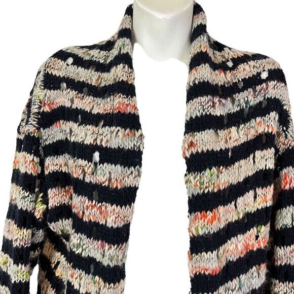 Sundance Womens Melange Open Knit Wool Blend Italy Made Cardigan Sweater sz S - Picture 7 of 16